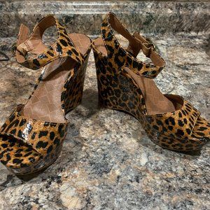 Animal Print Wedge Sandals